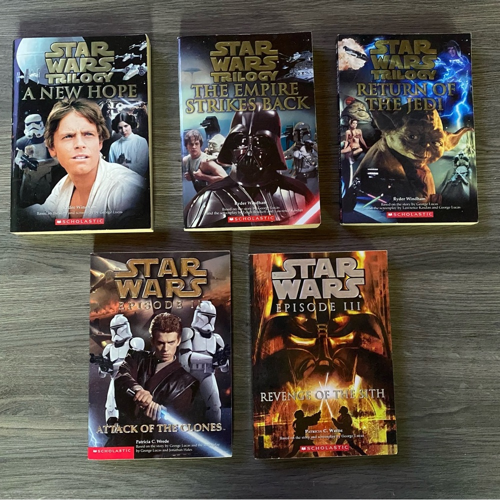 Scholastic Star Wars Trilogy and Episode Book Collection